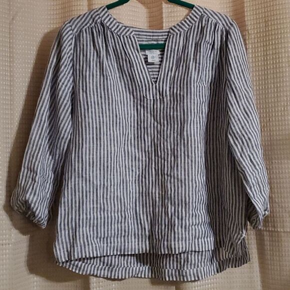 Sigrid Olsen 100% Linen  Blouse M - Picture 1 of 6